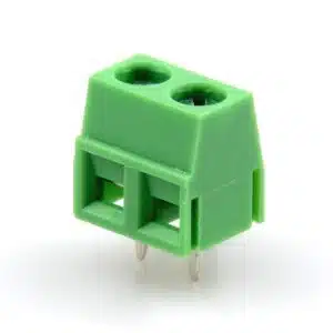 Screw terminal block connectors in 2-pin, 3-pin, and 4-pin options for secure wire connections.