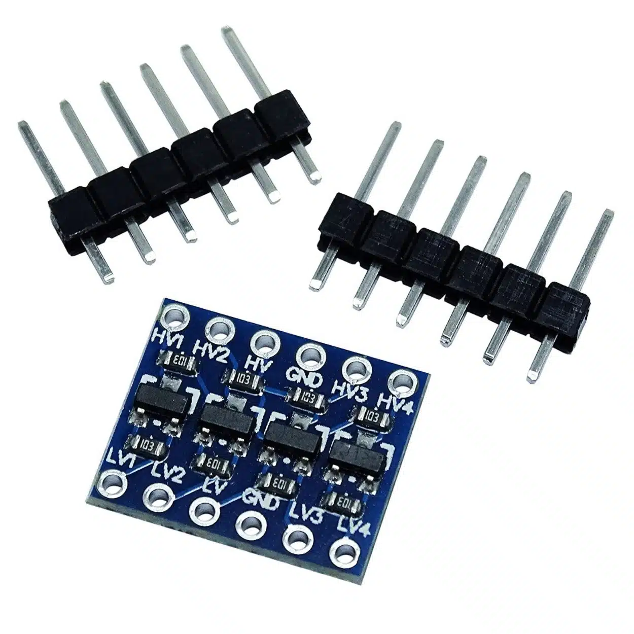 I2C bi-directional logic level converter module for voltage shifting between devices.
