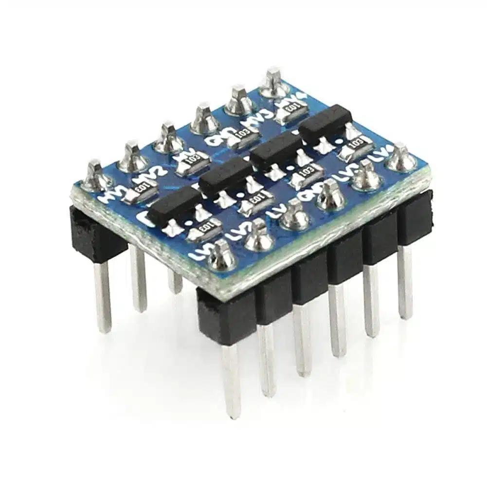 I2C bi-directional logic level converter module for voltage shifting between devices.