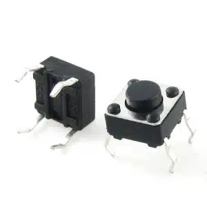 Tactile push button switch for reliable momentary input in electronic circuits