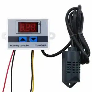 XH-W3005 digital humidity controller with LED display and control buttons for 220V operation.