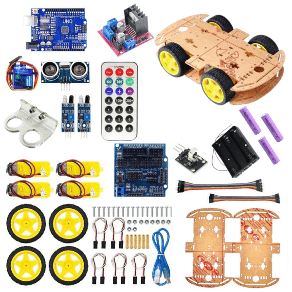 4WD Arduino Smart Robotic Car Kit (Un-Assembled)