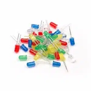 5mm LEDs in assorted colors for indication, lighting, and DIY electronics projects.