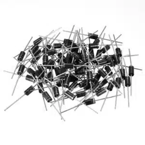 Rectifier diode for converting AC to DC in electronic circuits and power supplies.