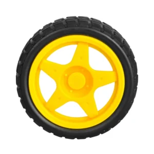 65mm Yellow Rubber Wheel for Robotic Car