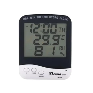 TA218A Digital Thermometer and Hygrometer with Clock