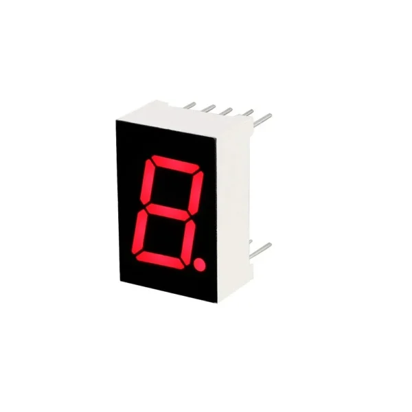 1-digit 7-segment common cathode LED display, compact numeric display for electronics projects and digital indicators.