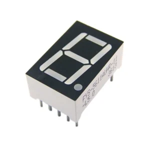 1-digit 7-segment common cathode LED display, compact numeric display for electronics projects and digital indicators.