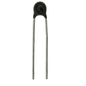 100kΩ NTC thermistor (NTC-MF52AT), temperature-sensitive resistor for measuring and controlling heat in electronics projects.