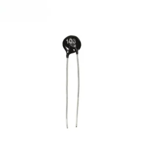 10kΩ NTC thermistor (NTC-MF52AT), temperature-sensitive resistor for precise thermal measurement and control in electronics projects.