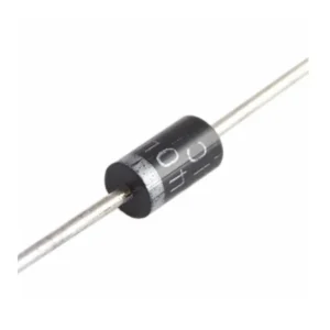 1N4007 rectifier diode, 1000V 1A, used for converting AC to DC and protecting circuits in electronics projects.
