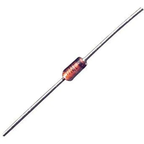 1N4148 Zener diode, 100V 0.2A, small signal diode for voltage regulation and protection in electronic circuits.
