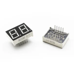 2-digit 7-segment common anode LED display, bright numeric display for electronics projects and digital counters.