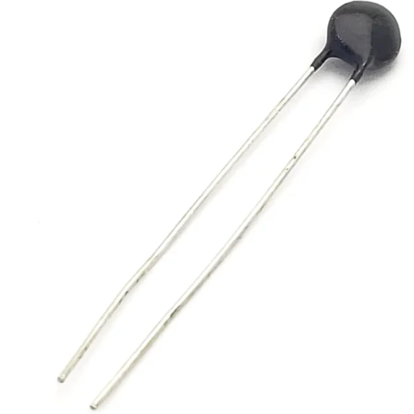 50kΩ NTC thermistor (NTC-MF52AT), temperature-sensitive resistor for precise thermal measurement and control in electronics projects.