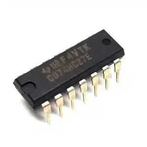 7427 triple 3-input NOR gate IC in DIP package, digital logic IC for performing NOR operations in combinational circuits.