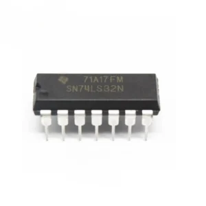7432 quad 2-input OR gate IC in DIP package, digital logic IC for building combinational circuits and performing OR operations.