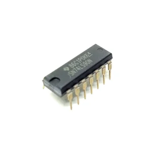 7490 decade counter IC in DIP package, digital IC for counting from 0 to 9 in electronics and timing circuits.
