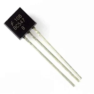 BC547 NPN transistor, 50V 0.3A, general-purpose low-power transistor for switching and amplification in electronics circuits.