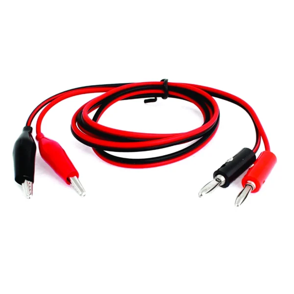 DC Power Supply Cable (Banana to Crocodile Clip) (1mtr) - Image 2