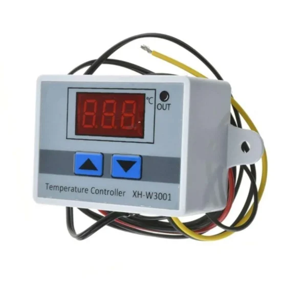 XH-W3001 digital temperature controller, compact module for precise heating and cooling control with sensor input and LED display.