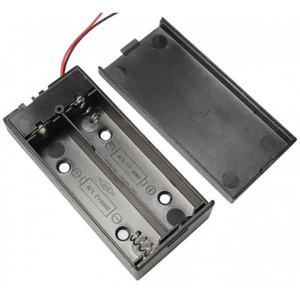2x 18650 Cell Holder with Cover and On/Off Switch