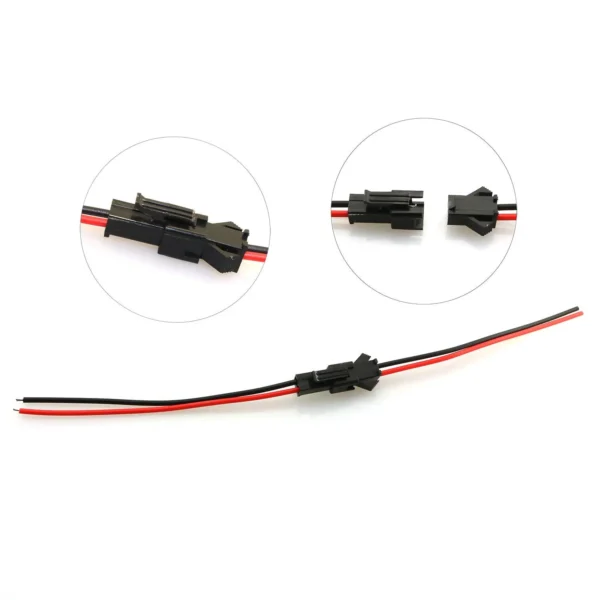 2-Pin JST SM Connector Wire Cable Pair (2.54mm Pitch) - Image 2