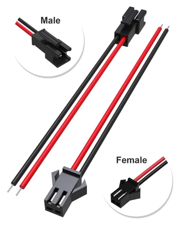 2-Pin JST SM Connector Wire Cable Pair (2.54mm Pitch) - Image 4
