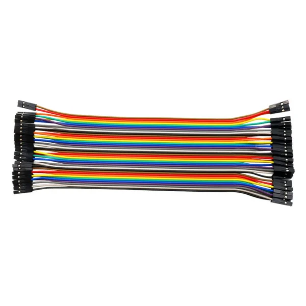 20cm Female-to-Female Hole-to-Hole Jumper Wires 40pcs Set