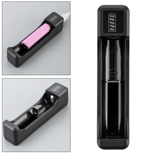 1-Slot Type-C Lithium Battery Charger (16340/14500/18650 Cells) - Image 2