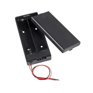 18650 2-Cell Battery Holder with Cover and On/Off Switch