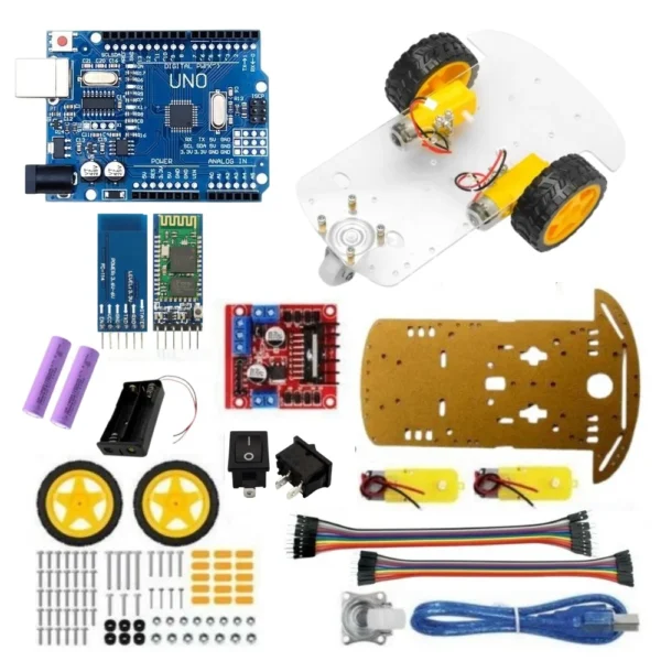 2WD Arduino Bluetooth Controlled Robot (Unassembled)