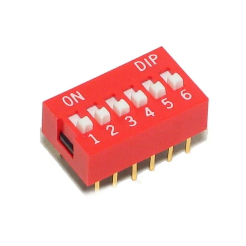 6-Way Dip Switch SPST Slide Switch (2.54mm)
