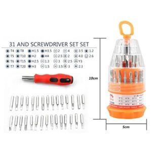 Jackly JK-6036A Screwdriver Set, Steel 31 in 1 with 30 Screwdriver Bits