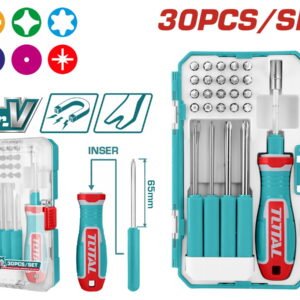 TOTAL 30 Pcs Interchangeable screwdriver and bits set (TACSD30306)