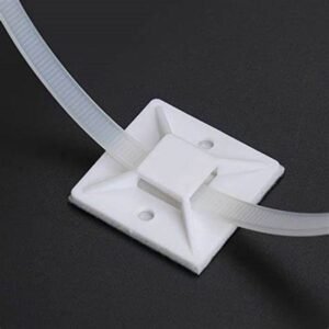 Self Adhesive Cable Tie Mounts Wire Base Holders 21mm x 21mm