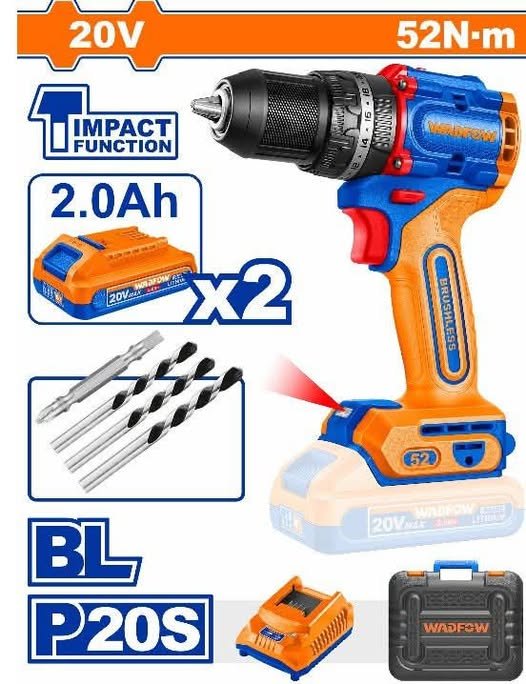 CORDLESS IMPACT DRILL 20V 52NM WCDP5281