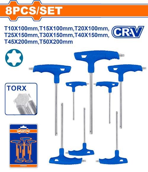 WHK3481 8 Pcs T-handle torx wrench set