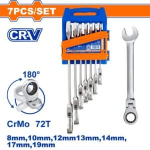 WSP5207 7 Pcs flexible ratchet spanner set