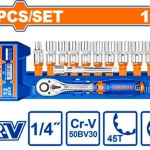 WST4212 12 Pcs 1/4" socket set