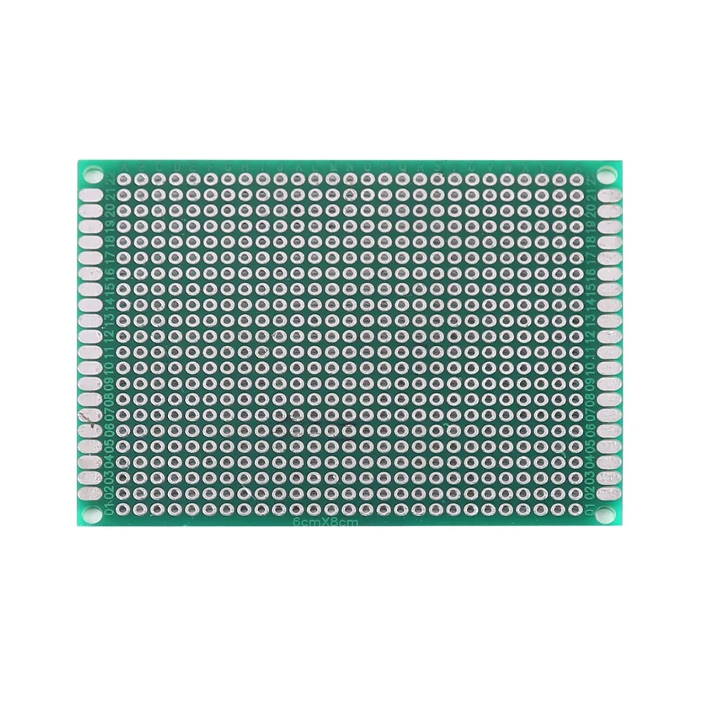 6x8cm Double Sided Fiber Glass Green Veroboard