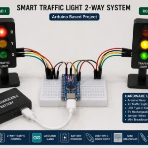 Smart Traffic Light 2-Way System using Arduino (Unassembled)