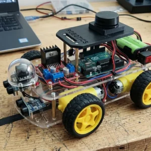 Smart Line Following 4WD Robot using Arduino LFR (Unassembled)